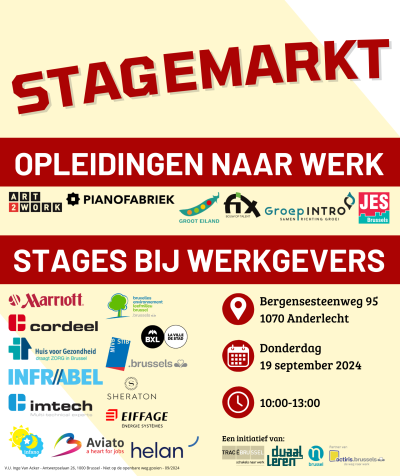 Stagemarkt 19 september - Tracé Brussel vzw